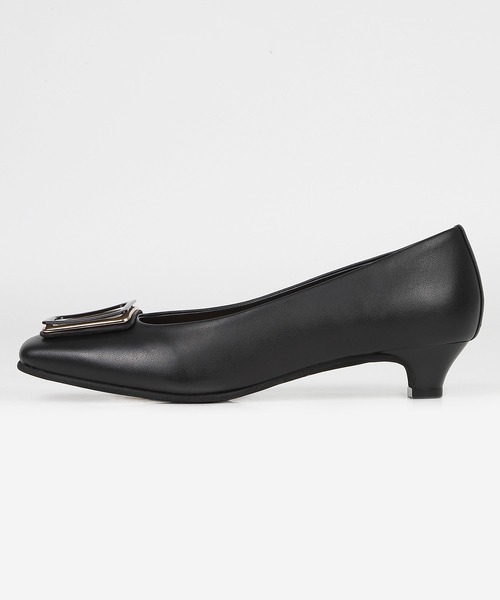 BARCLAY（バークレー）の「BARCLAY（バークレー）スクエアローヒールパンプス（パンプス・レディース・ブラック/ライトベージュ・22cm/22.5cm/23cm/23.5cm/24cm/24.5cm）」の3枚目の写真