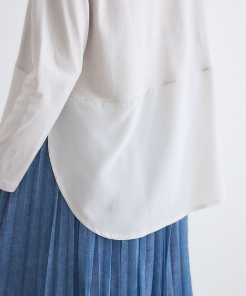 KATHARINE ROSS(キャサリンロス)の「【KATHARINE ROSS】布帛へムレイヤードプルオーバー(Tシャツ/カットソー・レディース・ホワイト/ライトグレー・FREE)」の13枚目の写真