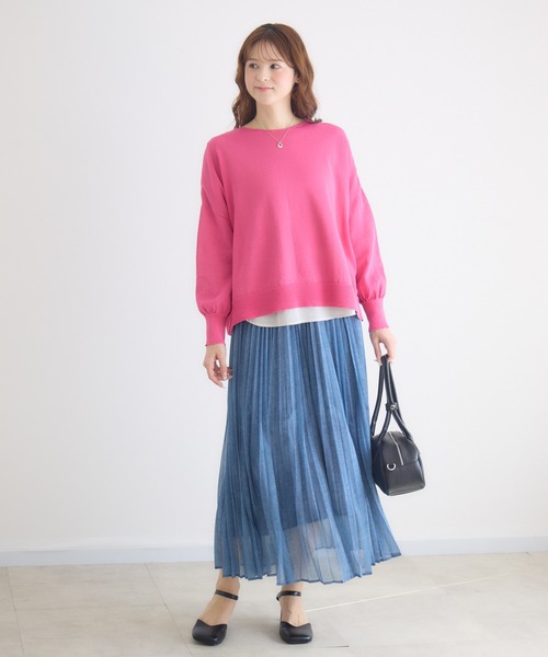 KATHARINE ROSS(キャサリンロス)の「【KATHARINE ROSS】布帛へムレイヤードプルオーバー(Tシャツ/カットソー・レディース・ホワイト/ライトグレー・FREE)」の7枚目の写真