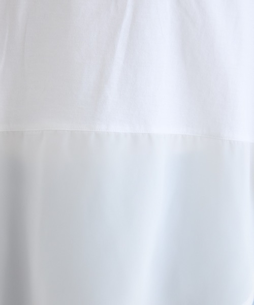KATHARINE ROSS(キャサリンロス)の「【KATHARINE ROSS】布帛へムレイヤードプルオーバー(Tシャツ/カットソー・レディース・ホワイト/ライトグレー・FREE)」の6枚目の写真