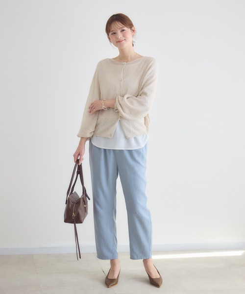 KATHARINE ROSS(キャサリンロス)の「【KATHARINE ROSS】布帛へムレイヤードプルオーバー(Tシャツ/カットソー・レディース・ホワイト/ライトグレー・FREE)」の9枚目の写真
