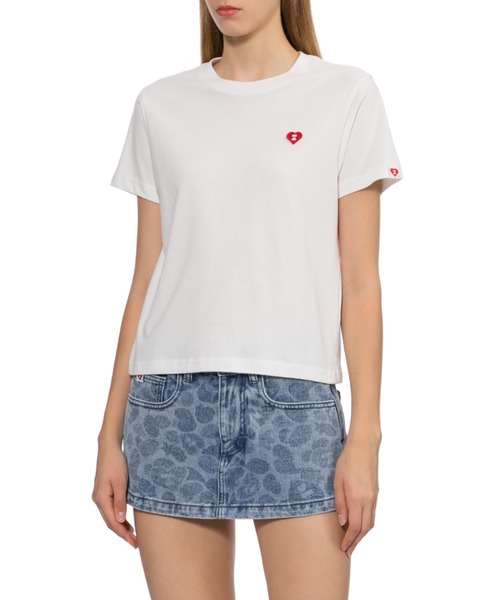 A BATHING APE（アベイシングエイプ）の「HEART BADGE CROP TEE #1（Tシャツ/カットソー・レディース・ブラック/レッド/ホワイト・SMALL/X-SMALL）」の7枚目の写真