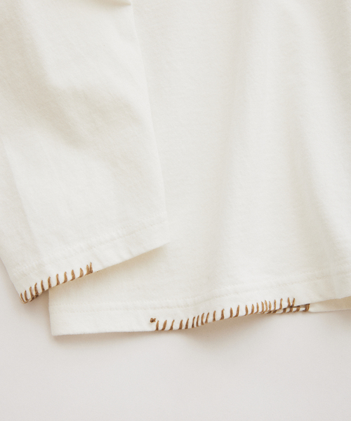 JOURNAL STANDARD relume（ジャーナルスタンダード　レリューム）の「ハンドステッチ ラグラン ロンT（Tシャツ/カットソー・メンズ・ホワイト系その他/ブルー系その他/ブラックミックス・MEDIUM/LARGE）」の21枚目の写真