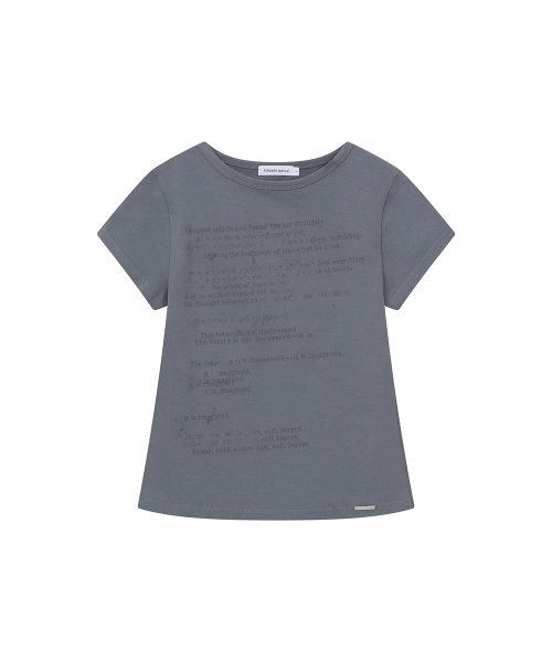 Miseki SEOUL(ミセキソウル)の「Blur quote short sleeve CHARCOAL(Tシャツ/カットソー・レディース・その他・1/2)」の2枚目の写真