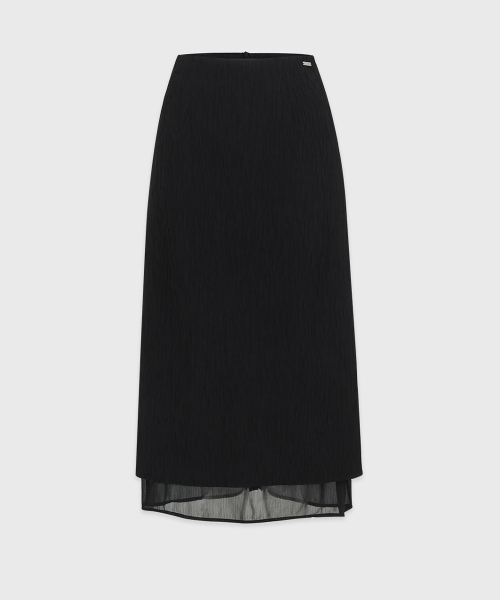 MICANE(ミケーネ)の「タイアリングルシフォンレイヤードスカート(スカート・レディース・クリーム/ブラック・X-SMALL/SMALL/MEDIUM/LARGE/X-LARGE/XX-LARGE)」の13枚目の写真