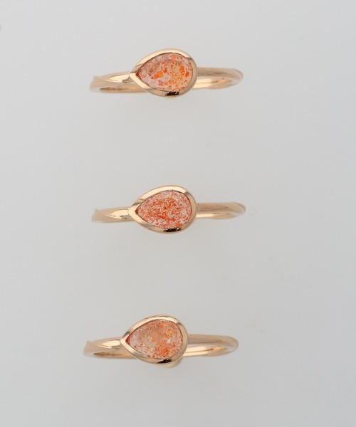 agete（アガット）の「ゴールドサンストーンリング（リング・レディース・オレンジ系その他・#9/#13/#15/#11）」の6枚目の写真