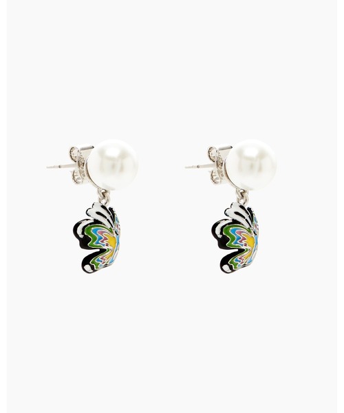MARC JACOBS(マークジェイコブス)の「ARTIST STEWART GARDEN BUTTERFLY PEARL EARRINGS/ハティ・スチュワート x マーク ジェイコブスバタフライ パール ピアス(ピアス(両耳用)・レディース・シルバー系その他・ONE SIZE)」の1枚目の写真