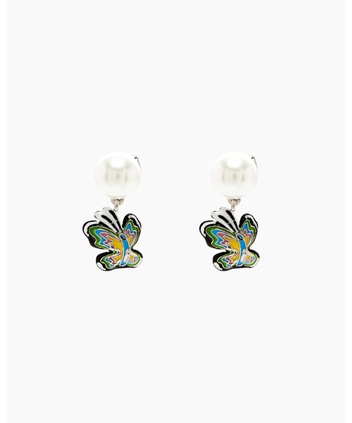 MARC JACOBS(マークジェイコブス)の「ARTIST STEWART GARDEN BUTTERFLY PEARL EARRINGS/ハティ・スチュワート x マーク ジェイコブスバタフライ パール ピアス(ピアス(両耳用)・レディース・シルバー系その他・ONE SIZE)」の3枚目の写真