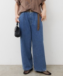 PUAL CE CIN | 綿麻デニムパンツ（ベルト付き）(デニムパンツ)