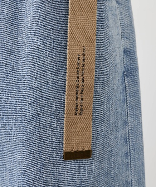 PUAL CE CIN(ピュアルセシン)の「綿麻デニムパンツ(ベルト付き)(デニムパンツ・レディース・インディゴブルー/サックスブルー・FREE)」の16枚目の写真