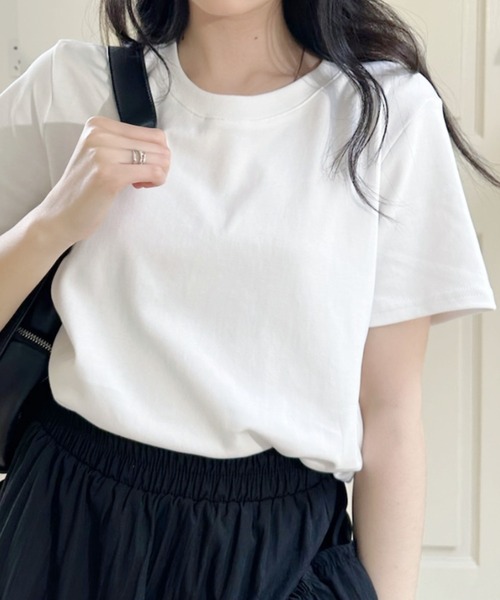 Ada.（エイダ）の「Uネックベーシック半袖コンパクトＴシャツ（Tシャツ/カットソー・レディース・ブラック/グレー/ホワイト/ネイビー・FREE）」の20枚目の写真