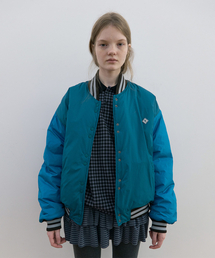 NOCONTENT（ノーコンテント）の「135. ベースボールジャンパー _ グリーン＆ブルー（MA-1）」