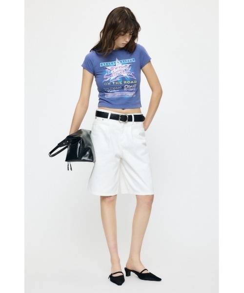 MOUSSY（マウジー）の「MOUSSY VOL26 TOUR Tシャツ（Tシャツ/カットソー・レディース・ライトブラック/バーガンディー/ホワイト/ブルー・1/2）」の7枚目の写真