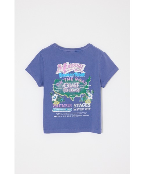 MOUSSY（マウジー）の「MOUSSY VOL26 TOUR Tシャツ（Tシャツ/カットソー・レディース・ライトブラック/バーガンディー/ホワイト/ブルー・1/2）」の11枚目の写真
