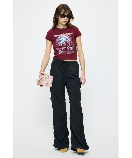MOUSSY（マウジー）の「MOUSSY VOL26 TOUR Tシャツ（Tシャツ/カットソー・レディース・ライトブラック/バーガンディー/ホワイト/ブルー・1/2）」の16枚目の写真