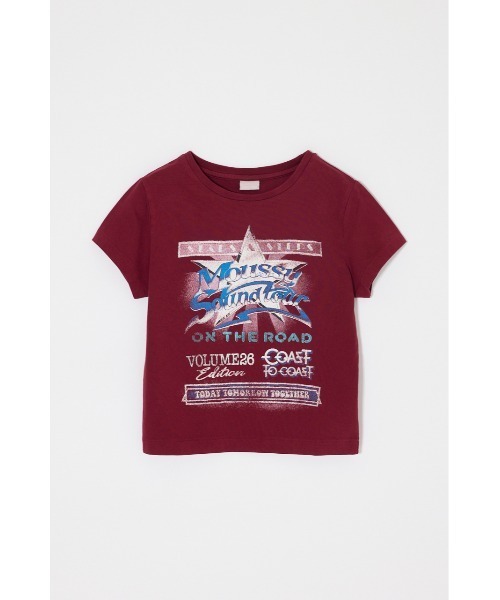 MOUSSY（マウジー）の「MOUSSY VOL26 TOUR Tシャツ（Tシャツ/カットソー・レディース・ライトブラック/バーガンディー/ホワイト/ブルー・1/2）」の18枚目の写真