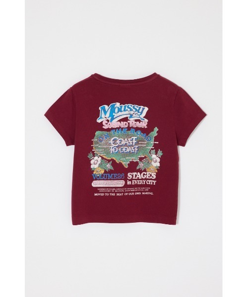 MOUSSY（マウジー）の「MOUSSY VOL26 TOUR Tシャツ（Tシャツ/カットソー・レディース・ライトブラック/バーガンディー/ホワイト/ブルー・1/2）」の19枚目の写真