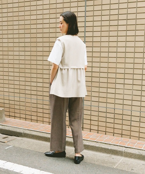 GLOBAL WORK(グローバルワーク)の「スッキリイージーパンツ/629832(その他パンツ・レディース・ブルー/チャコールグレー/ベージュ/ブラウン/グレー/ブラック・MEDIUM/L-Long/X-SMALL/X-LARGE/SMALL/LARGE/S-Long/XL-Long/M-Long/XX-LARGE)」の21枚目の写真