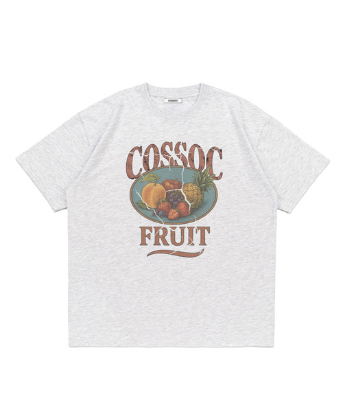 COSO(コソ)の「CC フルーツ半袖Tシャツ(4 COLORS)(Tシャツ/カットソー・レディース・ホワイト/ライトグレー/ネイビー/ブラック・SMALL/MEDIUM/LARGE)」の3枚目の写真