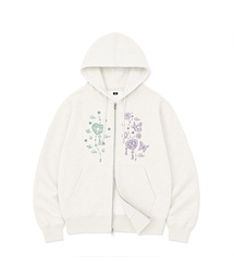 BUTTERFLY DREAM OVER FIT 2-WAY ZIP-UP (3color)