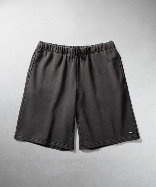 HUF(ハフ)の「huf eightynine WASHED FLEECE SHORT(スウェットパンツ・メンズ・ブラック/グリーン/ブラウン/アッシュグレー/ライトパープル・M/XL/L/S)」の2枚目の写真