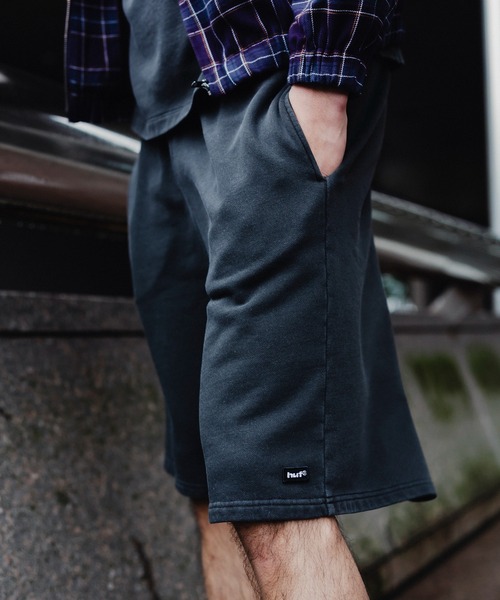 HUF(ハフ)の「huf eightynine WASHED FLEECE SHORT(スウェットパンツ・メンズ・ブラック/グリーン/ブラウン/アッシュグレー/ライトパープル・M/XL/L/S)」の19枚目の写真