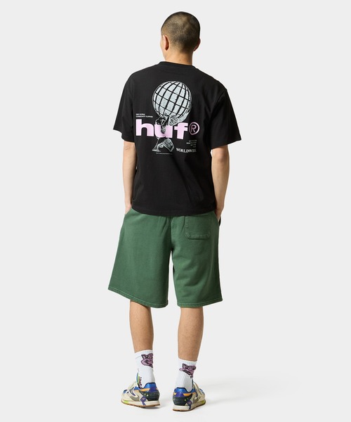 HUF(ハフ)の「huf eightynine WASHED FLEECE SHORT(スウェットパンツ・メンズ・ブラック/グリーン/ブラウン/アッシュグレー/ライトパープル・M/XL/L/S)」の22枚目の写真