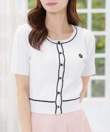 MARY QUANT（マリークワント）の「デイジーワンポイントケーブル カーディガン（カーディガン/ボレロ）」