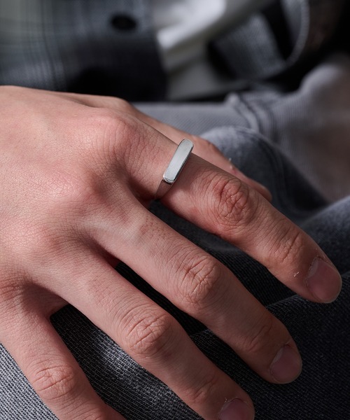 MAISON CLUB】Plain Curve Plate Ring Silver925 KUN（リング 