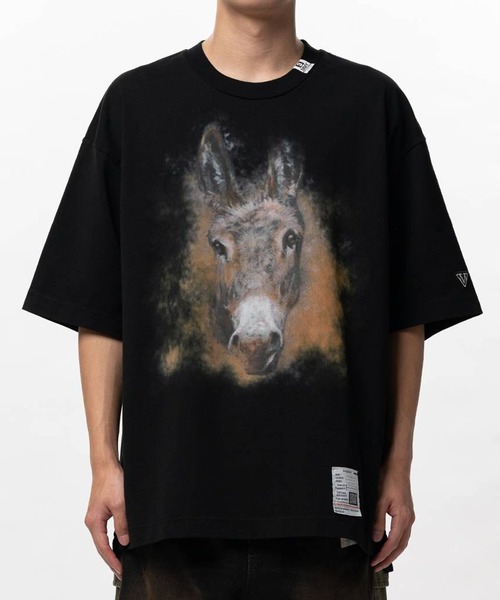 Maison MIHARA YASUHIRO(メゾンミハラヤスヒロ)の「【MIHARAYASUHIRO/ミハラヤスヒロ】Horse Printed T-shirt / HORSE PRINTED TEE(Tシャツ/カットソー・メンズ・ブラック/ホワイト・48/46/44)」の9枚目の写真