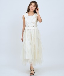 AND COUTURE（アンドクチュール）の「【再入荷予約受付中】アシメチュールトレンチジャンスカ（ジャンパースカート）」