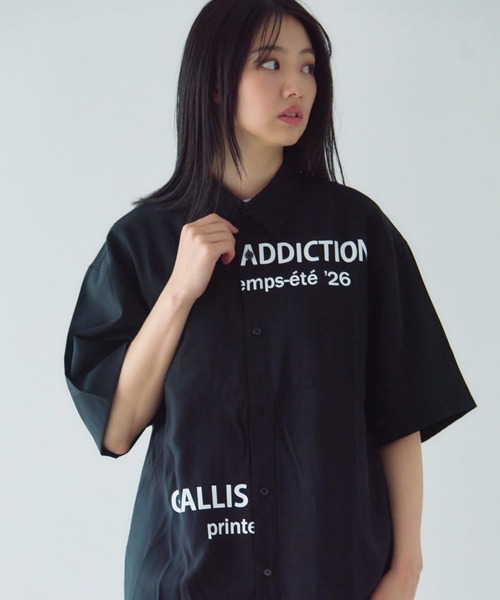 GALLIS ADDICTION(ガリスアディクション)の「GA Graphic Layout S/S Shirt(シャツ/ブラウス・メンズ・ブラック/ホワイト/その他1・FREE)」の3枚目の写真