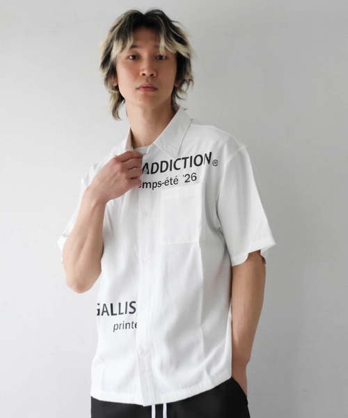 GALLIS ADDICTION(ガリスアディクション)の「GA Graphic Layout S/S Shirt(シャツ/ブラウス・メンズ・ブラック/ホワイト/その他1・FREE)」の4枚目の写真