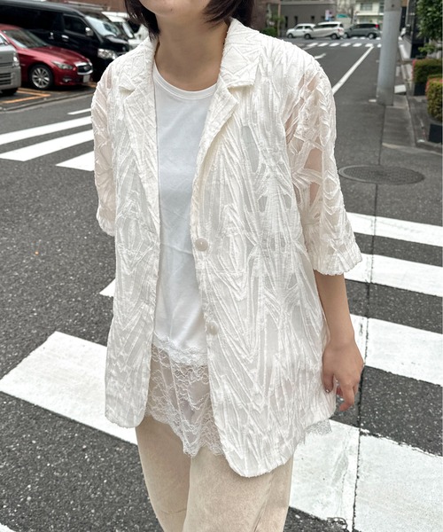 PILIT(ピリット)の「裾レースイレヘムノースリTシャツ(Tシャツ/カットソー・レディース・ホワイト・MEDIUM)」の11枚目の写真