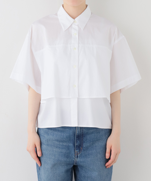 JOURNAL STANDARD(ジャーナルスタンダード)の「レイヤードライクハーフスリーブシャツ(シャツ/ブラウス・レディース・ピンク/ホワイト/ライトブルー・FREE)」の9枚目の写真