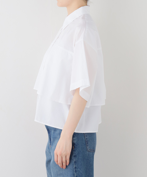 JOURNAL STANDARD(ジャーナルスタンダード)の「レイヤードライクハーフスリーブシャツ(シャツ/ブラウス・レディース・ピンク/ホワイト/ライトブルー・FREE)」の10枚目の写真