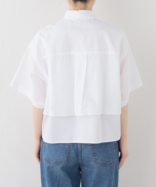 JOURNAL STANDARD(ジャーナルスタンダード)の「レイヤードライクハーフスリーブシャツ(シャツ/ブラウス・レディース・ピンク/ホワイト/ライトブルー・FREE)」の11枚目の写真