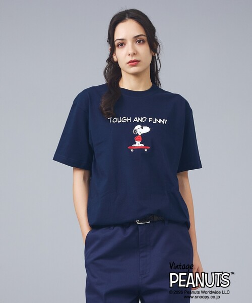 PEANUTS（ピーナッツ）の「【Hanes/ヘインズ】PEANUTS×BEEFY-T　T-SHIRT/クルーネック半袖Tシャツ / BEEFY-T ヘインズ / ユニセックス / スヌーピー（Tシャツ/カットソー・メンズ・ブルー系その他2/グレー系その他/グレー/オフホワイト/ブラック/ブラック系その他/ネイビー/ホワイト系その他・L/M/XL）」の7枚目の写真