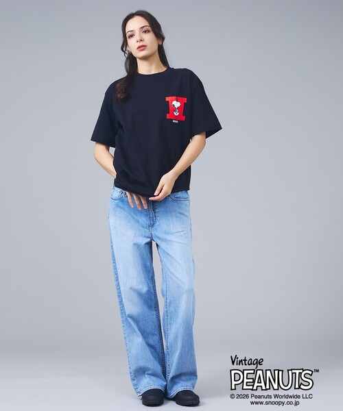 PEANUTS（ピーナッツ）の「【Hanes/ヘインズ】PEANUTS×BEEFY-T　T-SHIRT/クルーネック半袖Tシャツ / BEEFY-T ヘインズ / ユニセックス / スヌーピー（Tシャツ/カットソー・メンズ・ブルー系その他2/グレー系その他/グレー/オフホワイト/ブラック/ブラック系その他/ネイビー/ホワイト系その他・L/M/XL）」の22枚目の写真