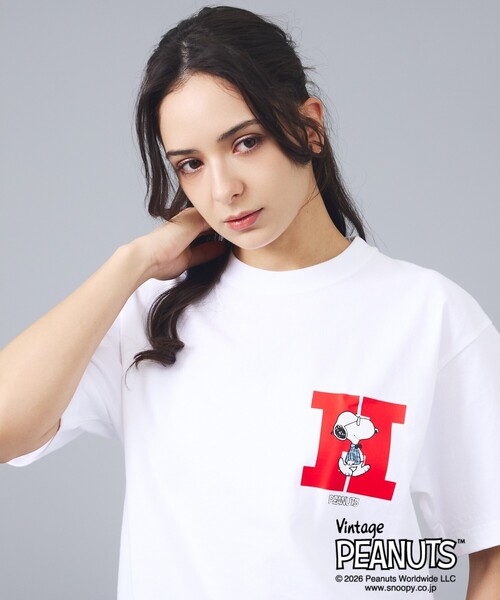 PEANUTS（ピーナッツ）の「【Hanes/ヘインズ】PEANUTS×BEEFY-T　T-SHIRT/クルーネック半袖Tシャツ / BEEFY-T ヘインズ / ユニセックス / スヌーピー（Tシャツ/カットソー・メンズ・ブルー系その他2/グレー系その他/グレー/オフホワイト/ブラック/ブラック系その他/ネイビー/ホワイト系その他・L/M/XL）」の20枚目の写真
