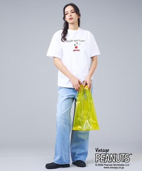 PEANUTS（ピーナッツ）の「【Hanes/ヘインズ】PEANUTS×BEEFY-T　T-SHIRT/クルーネック半袖Tシャツ / BEEFY-T ヘインズ / ユニセックス / スヌーピー（Tシャツ/カットソー・メンズ・ブルー系その他2/グレー系その他/グレー/オフホワイト/ブラック/ブラック系その他/ネイビー/ホワイト系その他・L/M/XL）」の15枚目の写真