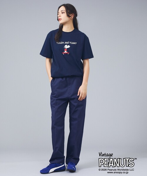 PEANUTS（ピーナッツ）の「【Hanes/ヘインズ】PEANUTS×BEEFY-T　T-SHIRT/クルーネック半袖Tシャツ / BEEFY-T ヘインズ / ユニセックス / スヌーピー（Tシャツ/カットソー・メンズ・ブルー系その他2/グレー系その他/グレー/オフホワイト/ブラック/ブラック系その他/ネイビー/ホワイト系その他・L/M/XL）」の9枚目の写真
