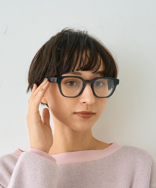 Rouge vif(ルージュヴィフ)の「【SEESON/シーズン】THE PAPER KNIFE 01 スクエアフレームメガネ(メガネ・レディース・ブラウン/スミクロ・フリー)」の7枚目の写真