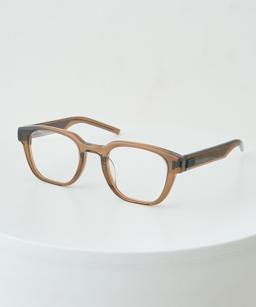 Rouge vif(ルージュヴィフ)の「【SEESON/シーズン】THE PAPER KNIFE 01 スクエアフレームメガネ(メガネ・レディース・ブラウン/スミクロ・フリー)」の8枚目の写真