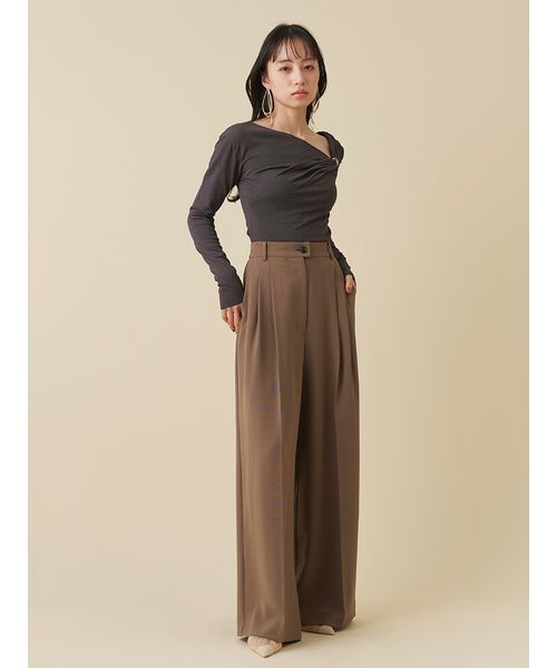 SNIDEL(スナイデル)の「【Washable】ワイドパンツ(その他パンツ・レディース・アイボリー/ネイビー/ブラウン/ダークネイビー・0/1)」の20枚目の写真