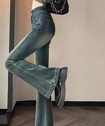 フレアデニムパンツ