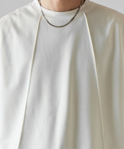 Lui's（ルイス）の「【Neucon】SWITCHING OVER SLEEVELESS CUTSEW / 切替オーバーノースリーブカットソー / タンクトップ（Tシャツ/カットソー・メンズ・ブラック/グレー/ホワイト・1/2）」の12枚目の写真