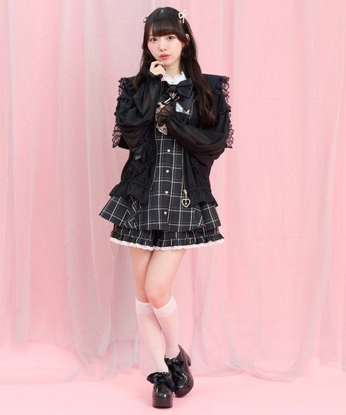 Secret Honey(シークレットハニー)の「シアーセーラーフードブルゾン(ブルゾン・レディース・ブラック/オフホワイト/ピンク・MEDIUM)」の9枚目の写真