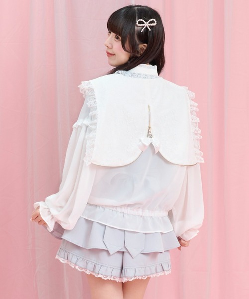 Secret Honey(シークレットハニー)の「シアーセーラーフードブルゾン(ブルゾン・レディース・ブラック/オフホワイト/ピンク・MEDIUM)」の5枚目の写真
