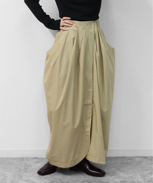 3Dコクーンドレープ マキシSK 3D COCOON DRAPE MAXI SKIRT（スカート